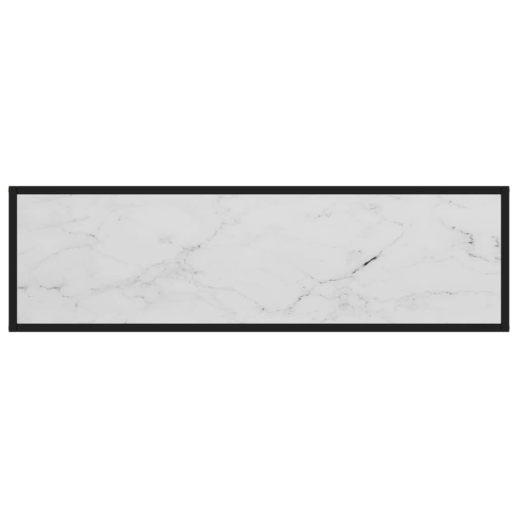 Konsolinis staliukas, baltas, 120x35x75cm, grūdintas stiklas