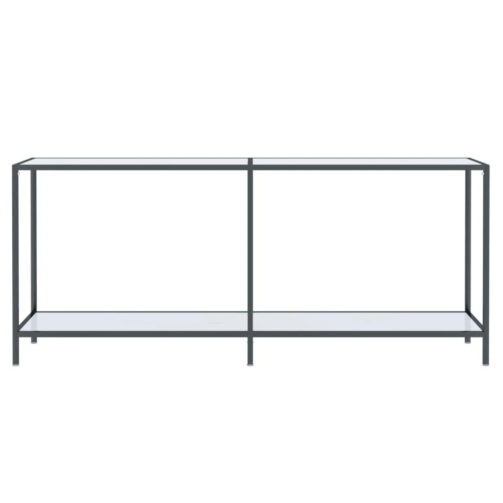 Konsolinis staliukas, baltas, 180x35x75,5cm, grūdintas stiklas