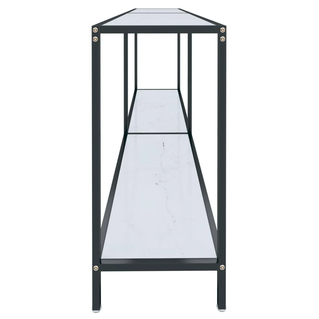 Konsolinis staliukas, baltas, 180x35x75,5cm, grūdintas stiklas
