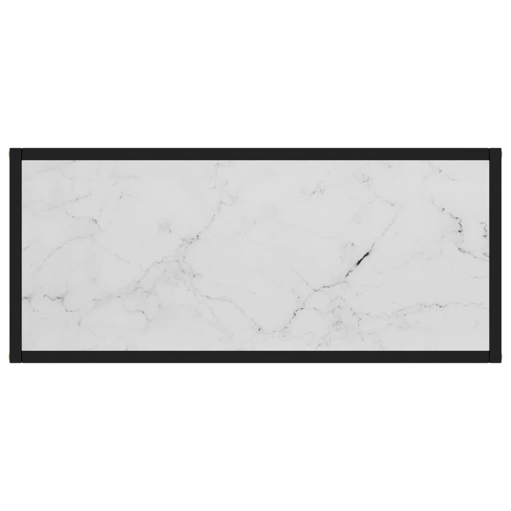 Konsolinis staliukas, baltas, 80x35x75cm, grūdintas stiklas