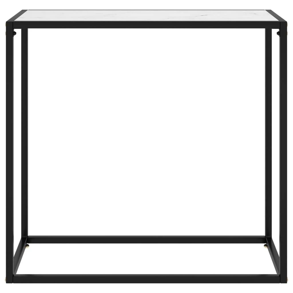 Konsolinis staliukas, baltas, 80x35x75cm, grūdintas stiklas