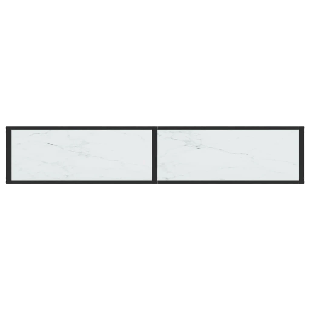 Konsolinis staliukas, balto marmuro, 180x35x75,5cm, stiklas