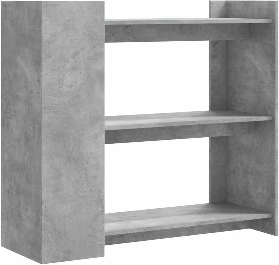 Konsolinis staliukas, betono, 100x35x90cm, apdirbta mediena