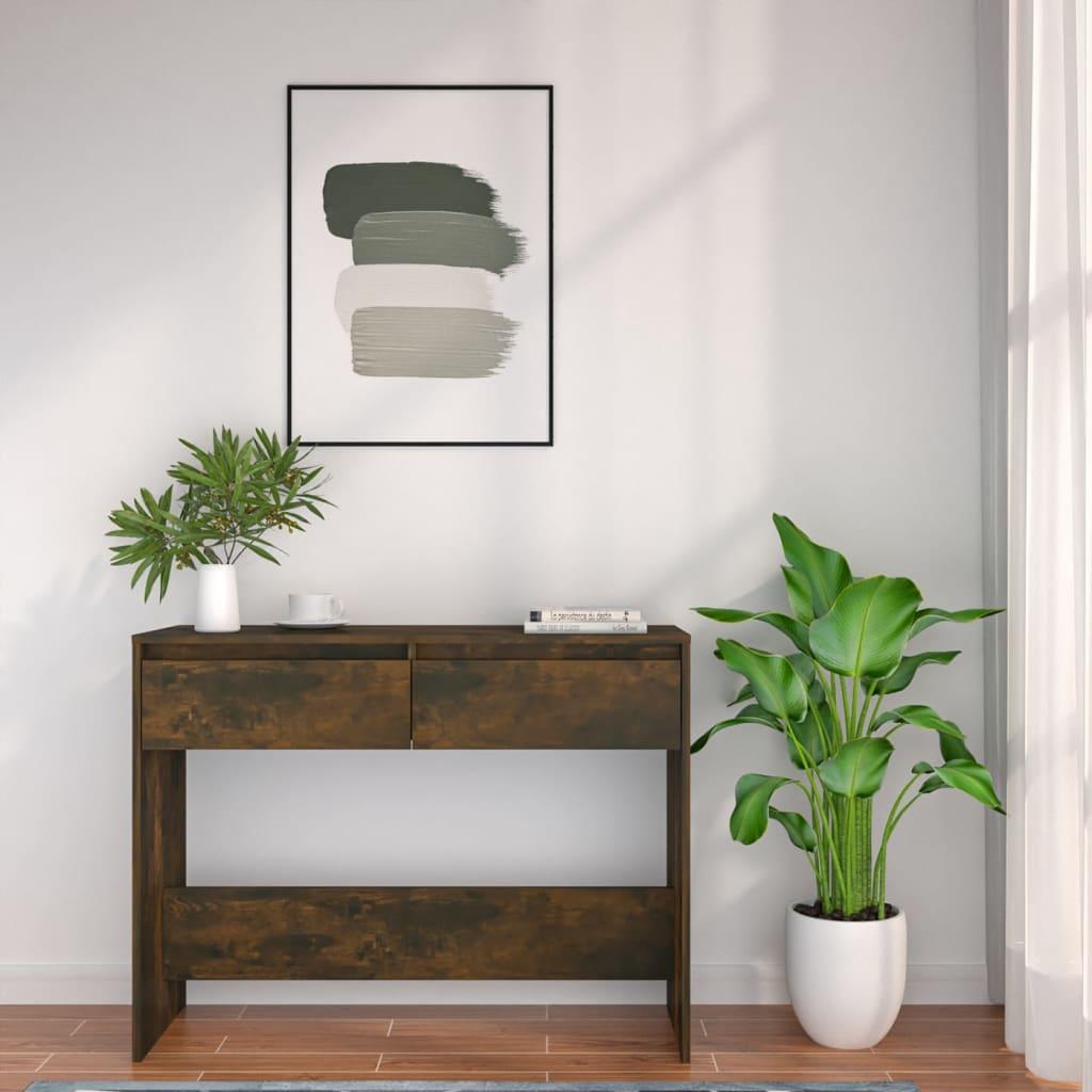 Konsolinis staliukas, dūminio ąžuolo, 100x35x76,5cm, mediena