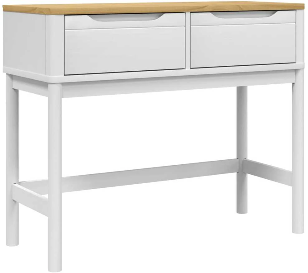 Konsolinis staliukas FLORO, baltas, 89,5x36,5x73cm, pušis