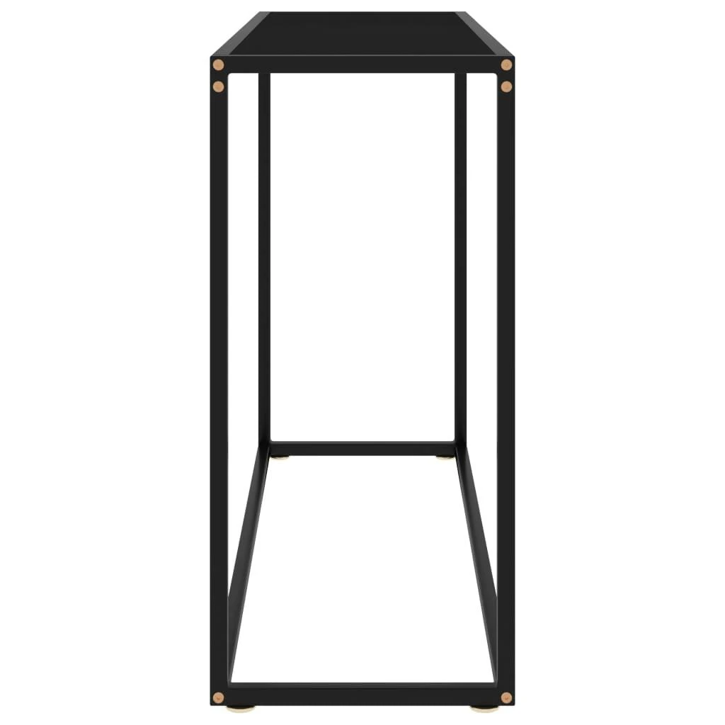 Konsolinis staliukas, juodas, 100x35x75cm, grūdintas stiklas