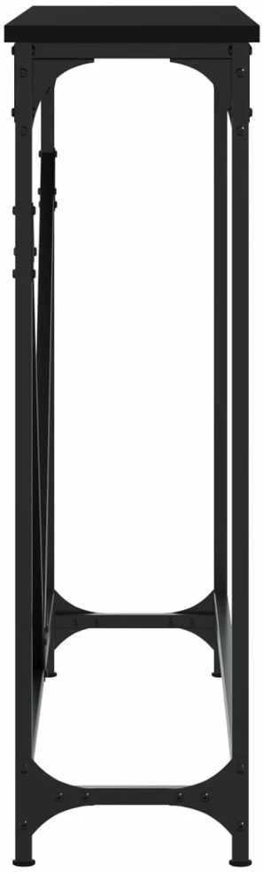 Konsolinis staliukas, juodas, 102x22,5x75cm, apdirbta mediena