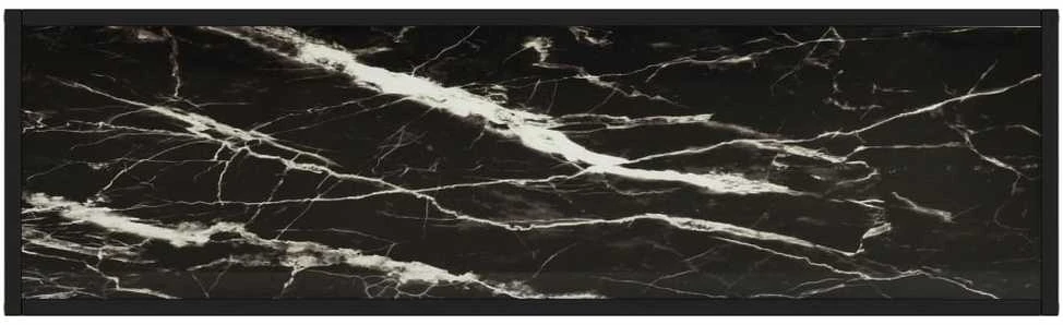 Konsolinis staliukas, juodas, 120x35x75cm, grūdintas stiklas