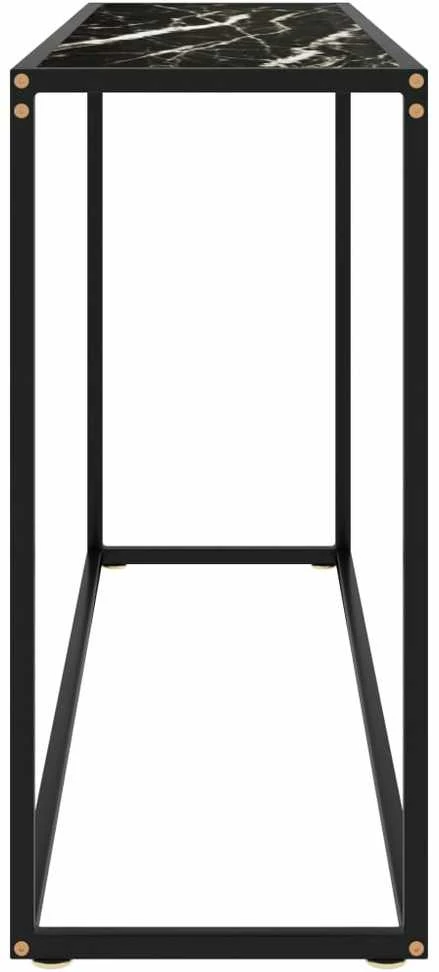 Konsolinis staliukas, juodas, 120x35x75cm, grūdintas stiklas