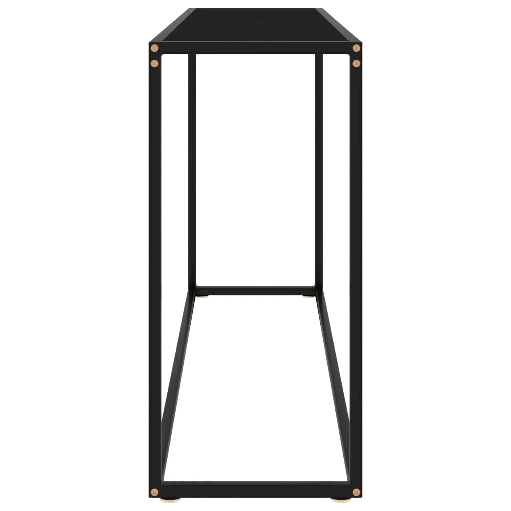 Konsolinis staliukas, juodas, 120x35x75cm, grūdintas stiklas