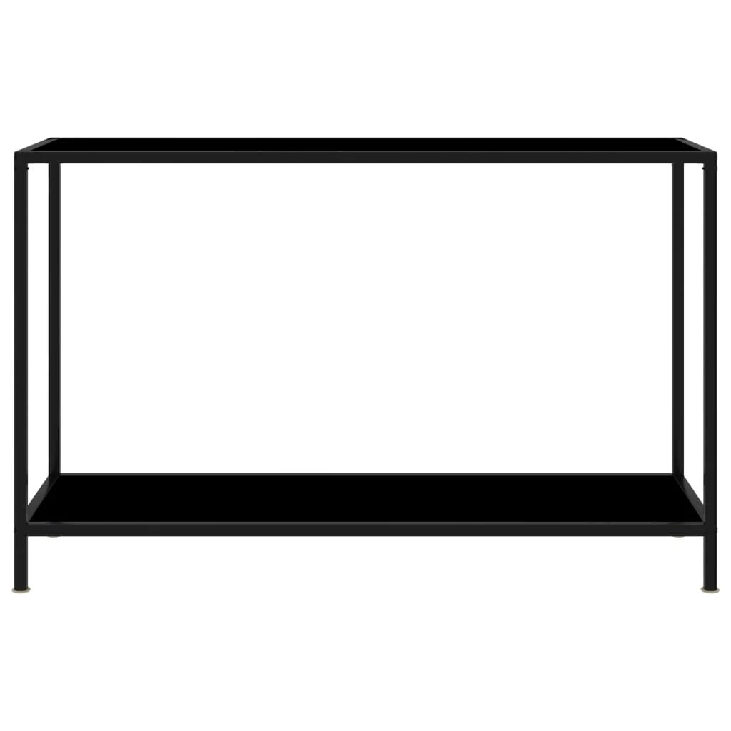 Konsolinis staliukas, juodas, 120x35x75cm, grūdintas stiklas