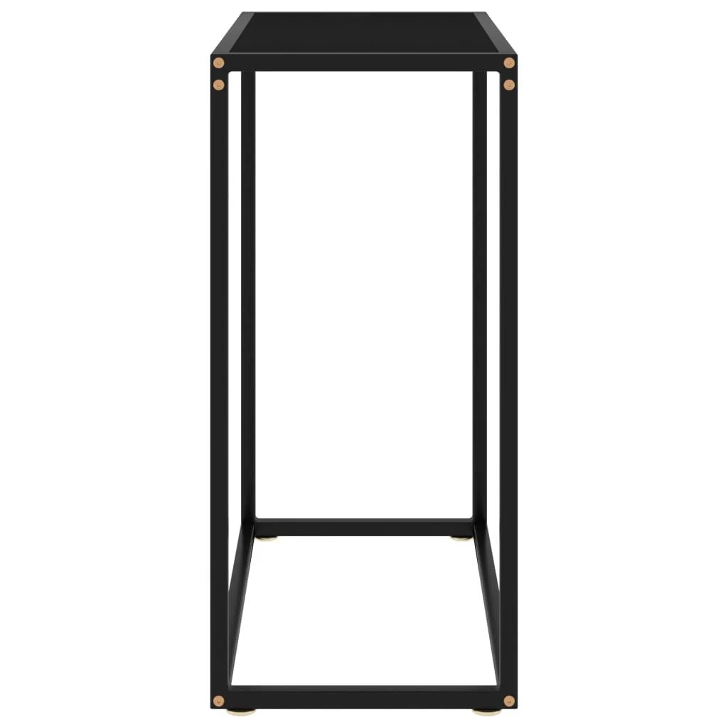 Konsolinis staliukas, juodas, 60x35x75cm, grūdintas stiklas