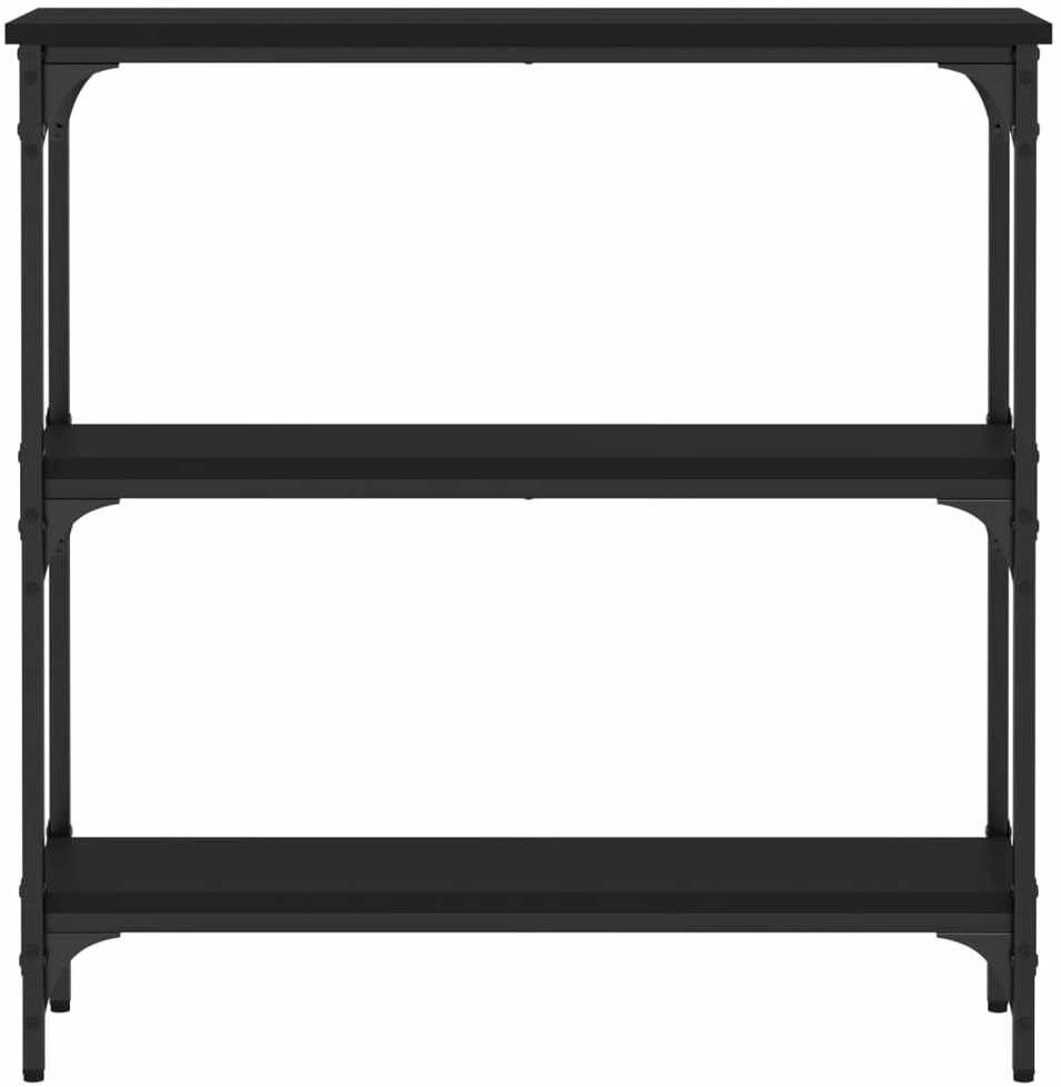 Konsolinis staliukas, juodas, 75x22,5x75cm, apdirbta mediena