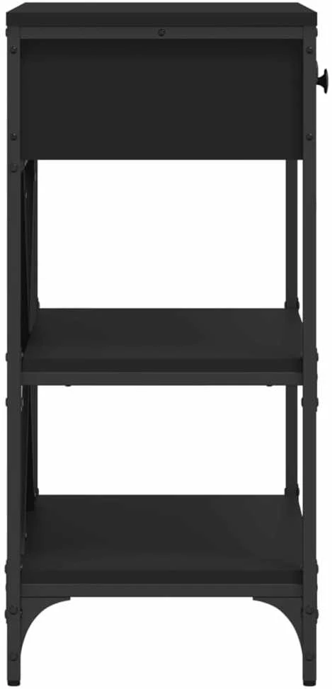 Konsolinis staliukas, juodas, 75x34,5x75cm, apdirbta mediena