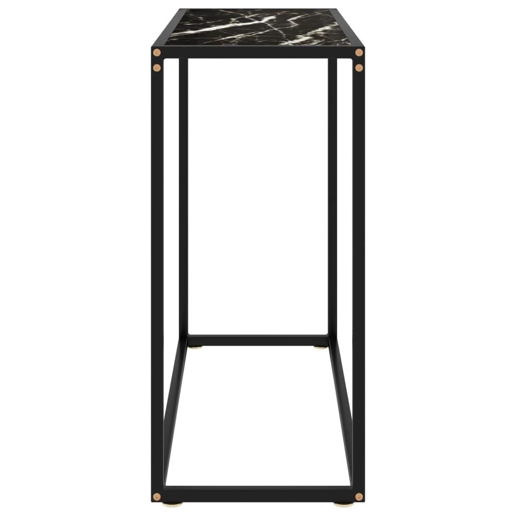 Konsolinis staliukas, juodas, 80x35x75cm, grūdintas stiklas