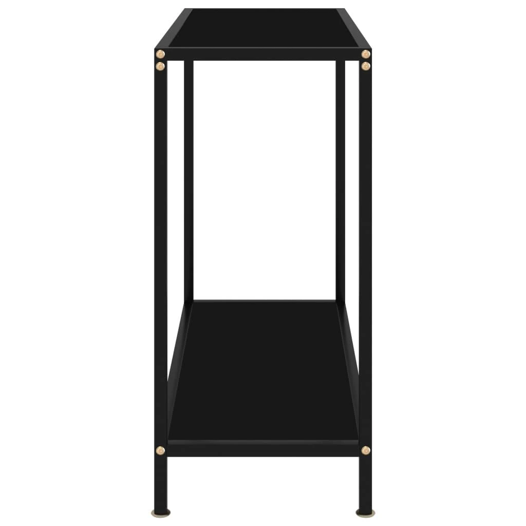 Konsolinis staliukas, juodas, 80x35x75cm, grūdintas stiklas