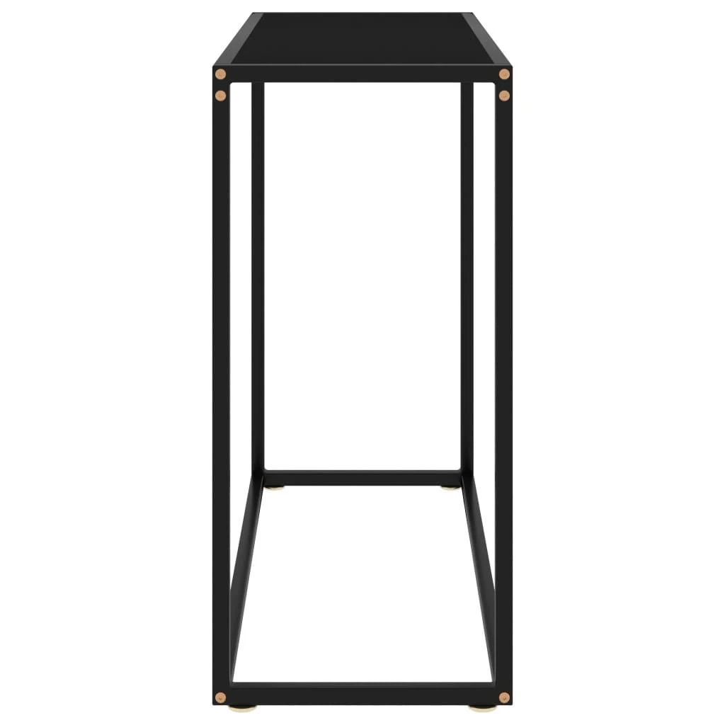 Konsolinis staliukas, juodas, 80x35x75cm, grūdintas stiklas