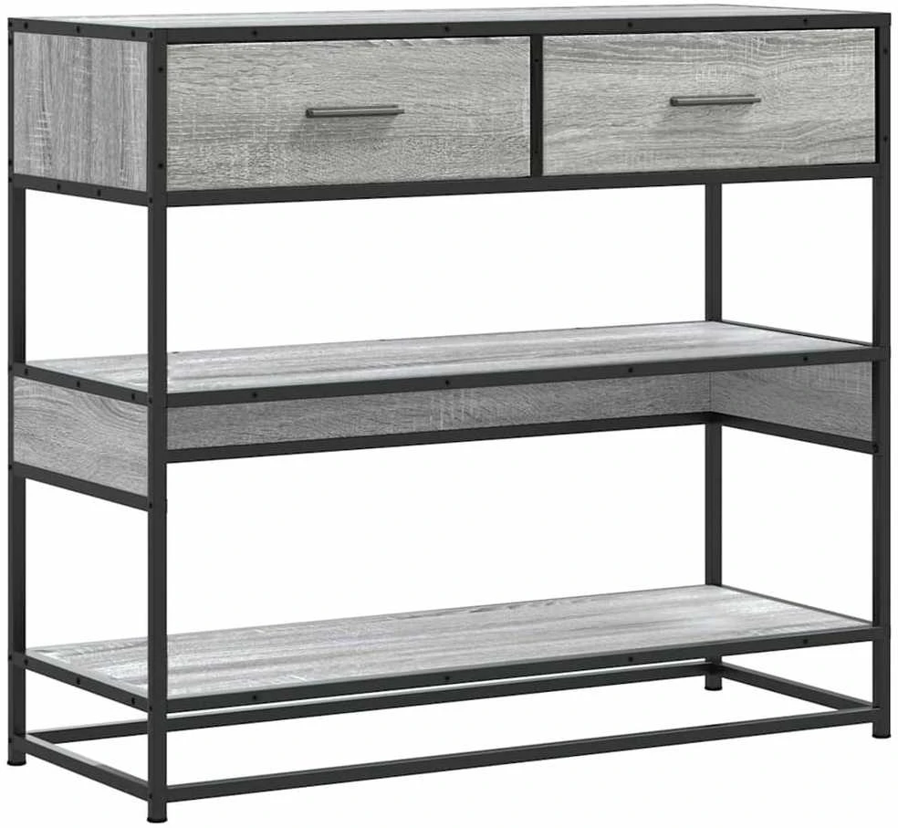 Konsolinis staliukas, pilka sonoma, 90x35x80cm, mediena