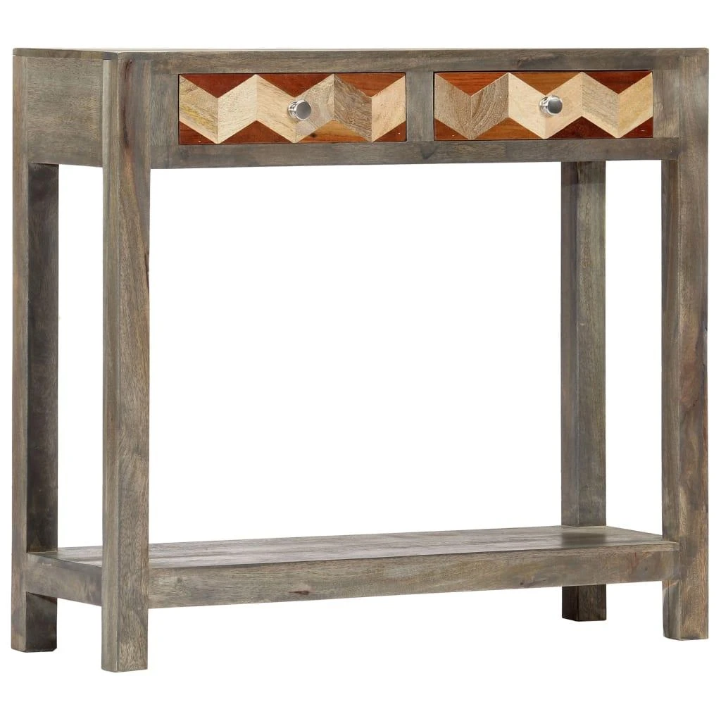 Konsolinis staliukas, pilkas, 86x30x76cm, mango medienos mas.