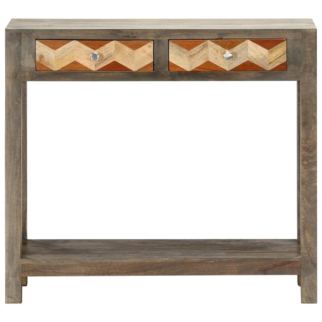 Konsolinis staliukas, pilkas, 86x30x76cm, mango medienos mas.