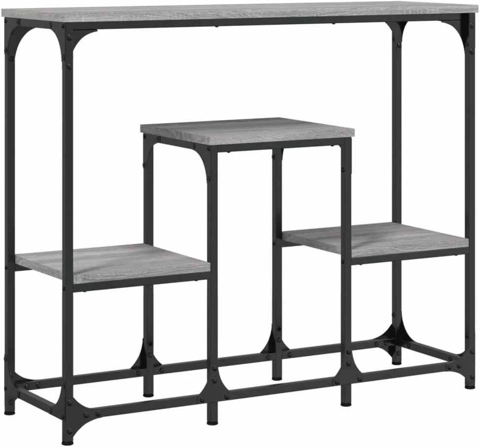 Konsolinis staliukas, pilkas ąžuolo, 89,5x28x76cm, mediena