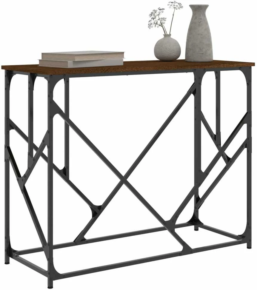 Konsolinis staliukas, rudas ąžuolo, 100x40x80cm, mediena