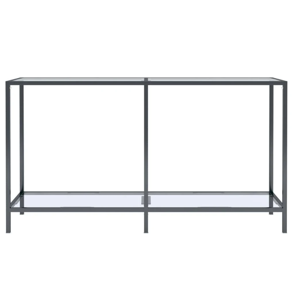 Konsolinis staliukas, skaidrus, 140x35x75,5cm, stiklas