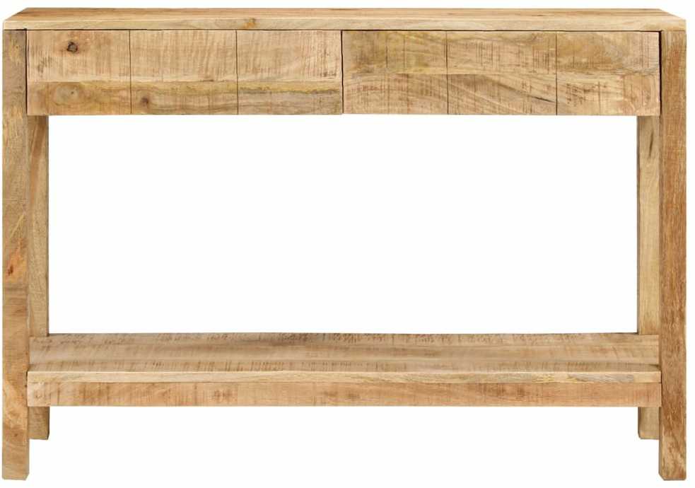 Konsolinis staliukas su 2 stalčiais, 110x35x75cm, mango masyvas