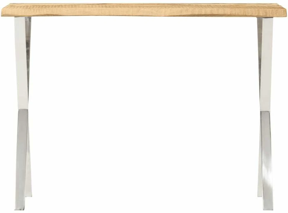 Konsolinis staliukas su gyvu kraštu, 105x33x76cm, mango mediena