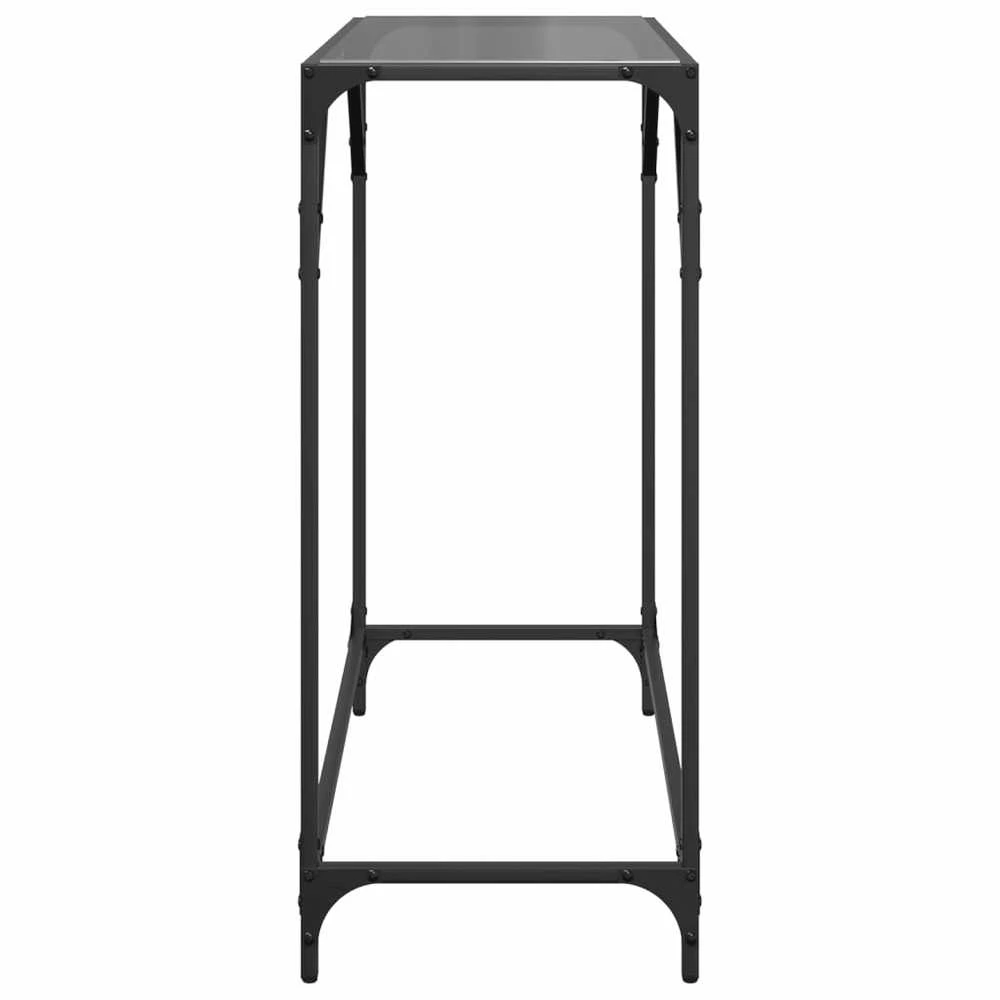 Konsolinis staliukas su juodu stalviršiu, 80x35x81cm, plienas