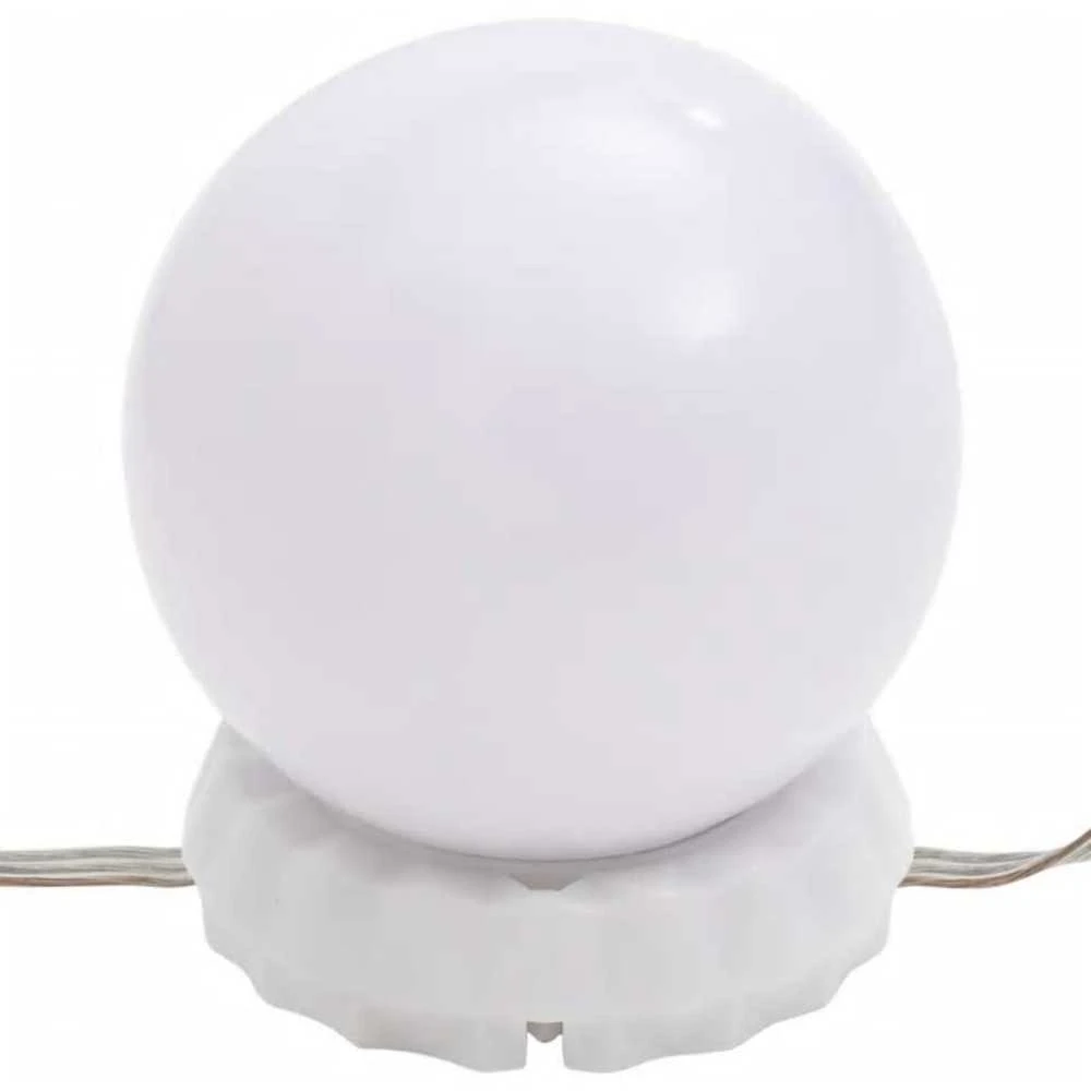 Kosmetinis staliukas su LED, juodas, 86,5x35x136cm