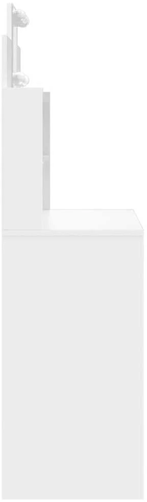 Kosmetinis staliukas su LED lemputėmis, baltas, 96x40x142cm