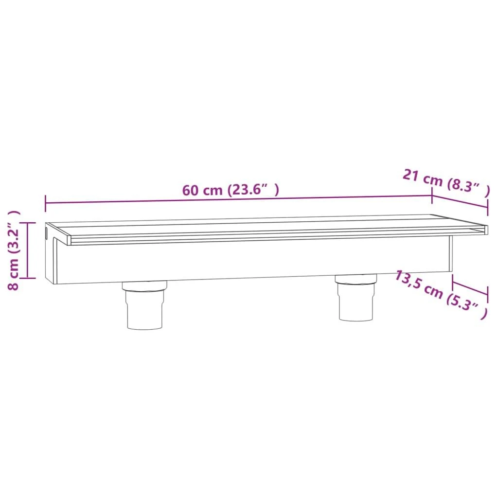 Krioklys su įvairių spalvų LED lemputėmis, 60cm, akrilas