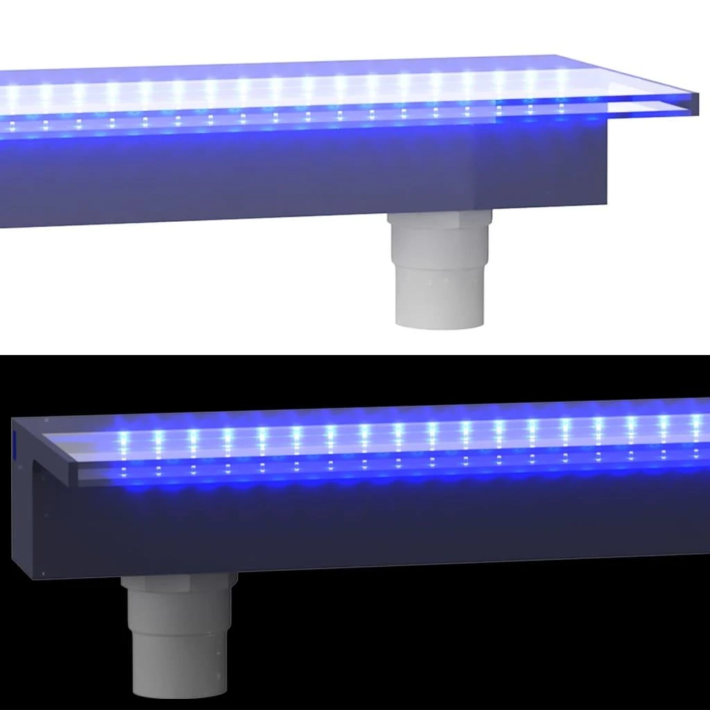 Krioklys su įvairių spalvų LED lemputėmis, 60cm, akrilas