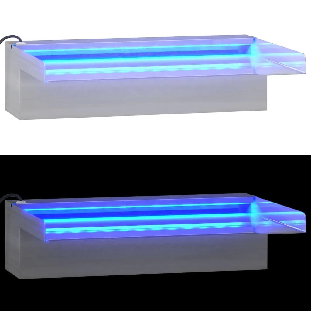Krioklys su įvairių spalvų LED lemputėmis, 30cm, plienas