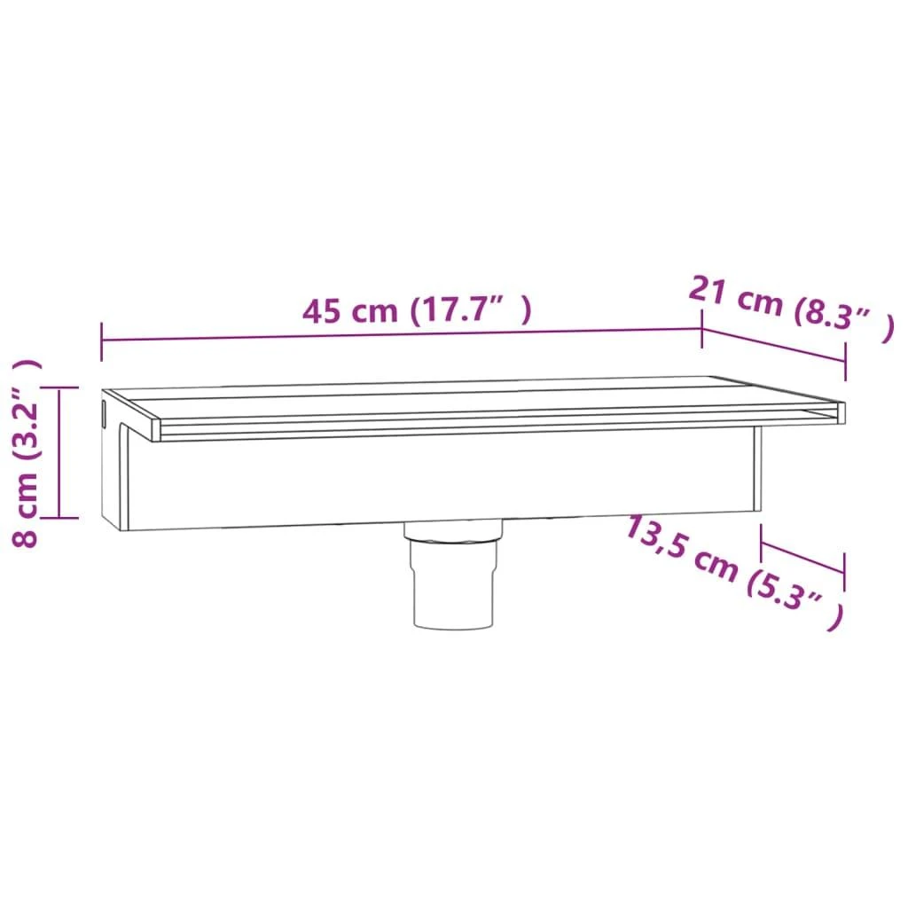 Krioklys su įvairių spalvų LED lemputėmis, 45cm, akrilas
