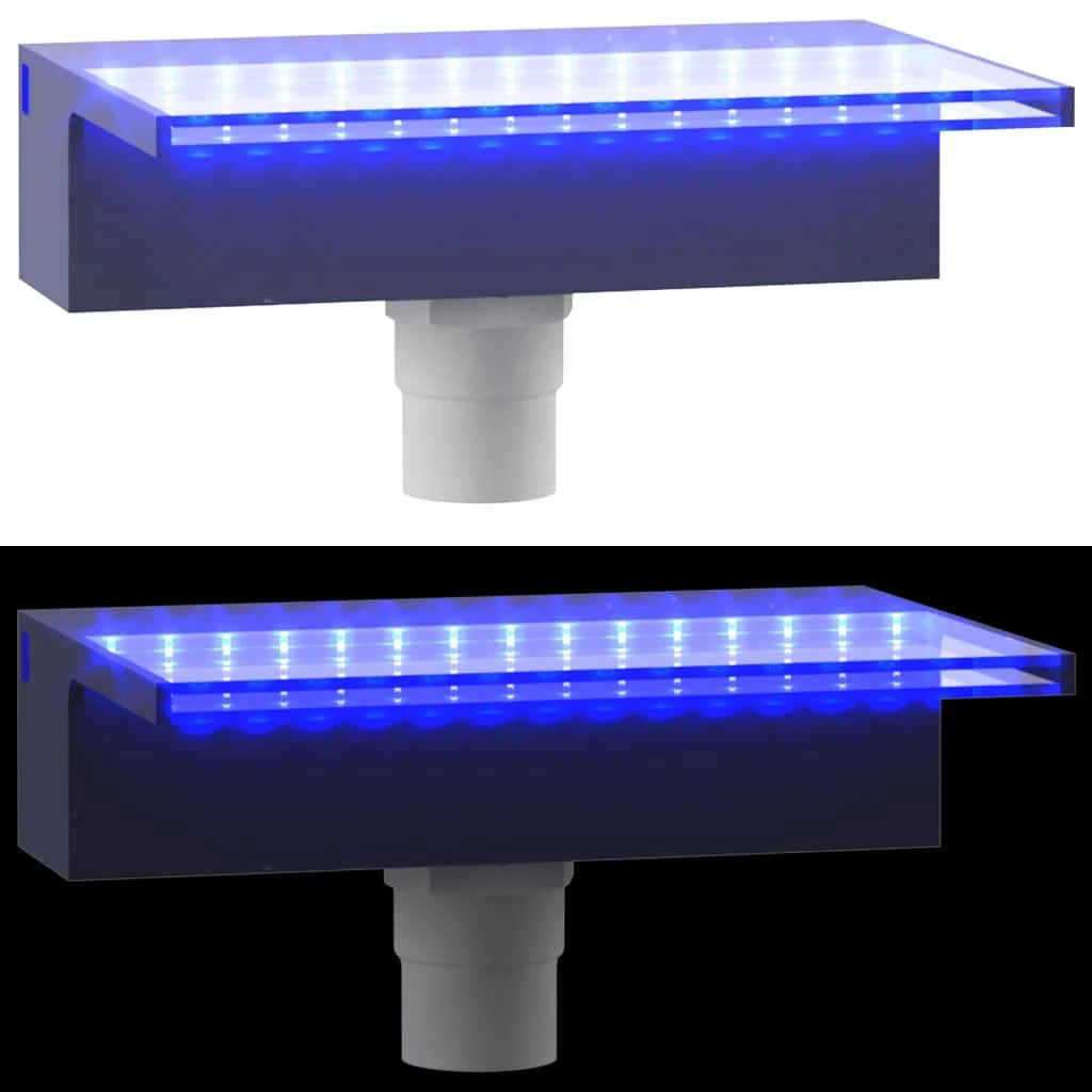 Krioklys su įvairių spalvų LED lemputėmis, 30cm, akrilas