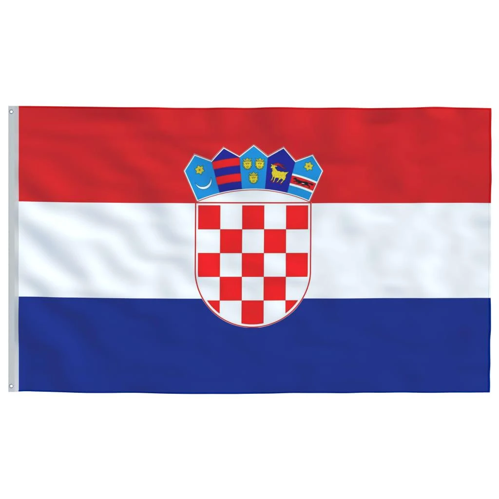 Kroatijos vėliava su stiebu, aliuminis, 6,23m