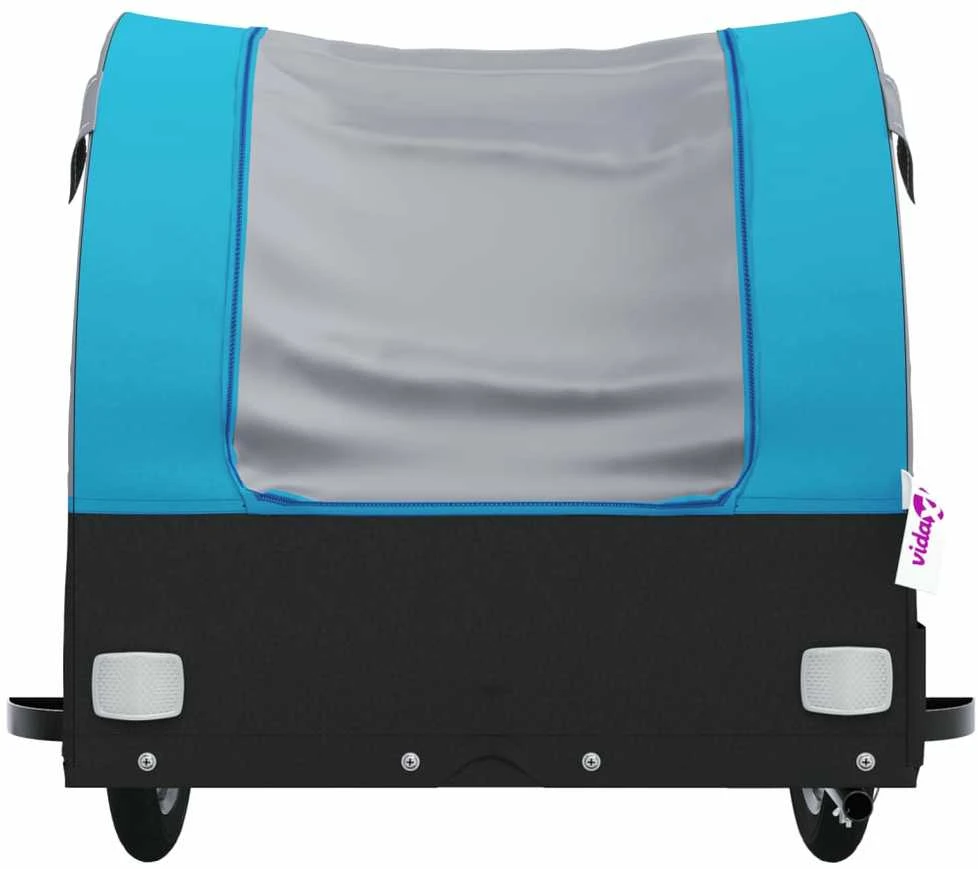 Dviračio priekaba, juodos ir mėlynos spalvos, 45kg, geležis