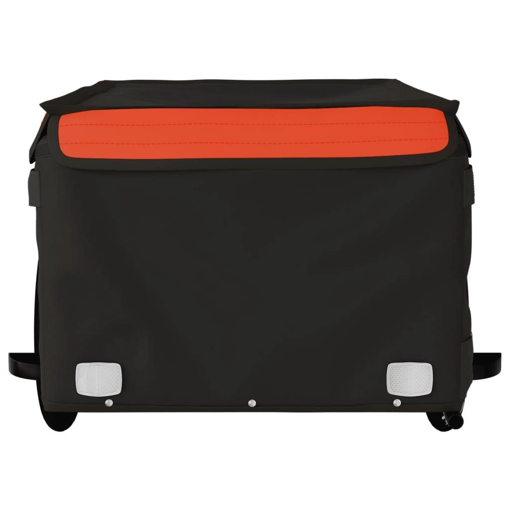 Dviračio priekaba, juodos ir oranžinės spalvos, 45kg, geležis