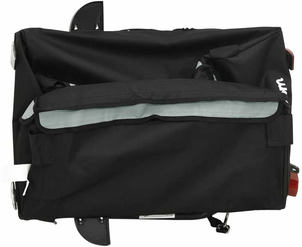Dviračio priekaba, juodos ir pilkos spalvos, 30kg, geležis