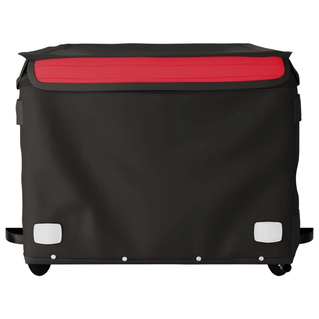 Dviračio priekaba, juodos ir raudonos spalvos, 45kg, geležis