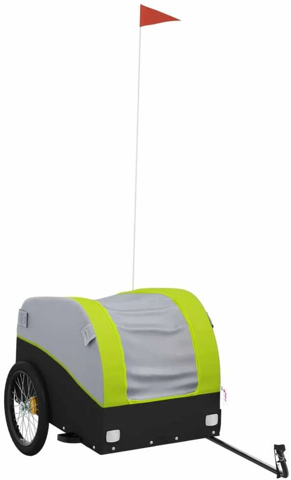 Krovininė dviračio priekaba, juoda ir žalia, 45kg, geležis