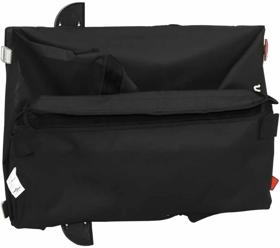 Krovininė dviračio priekaba, juodos spalvos, 45kg, geležis