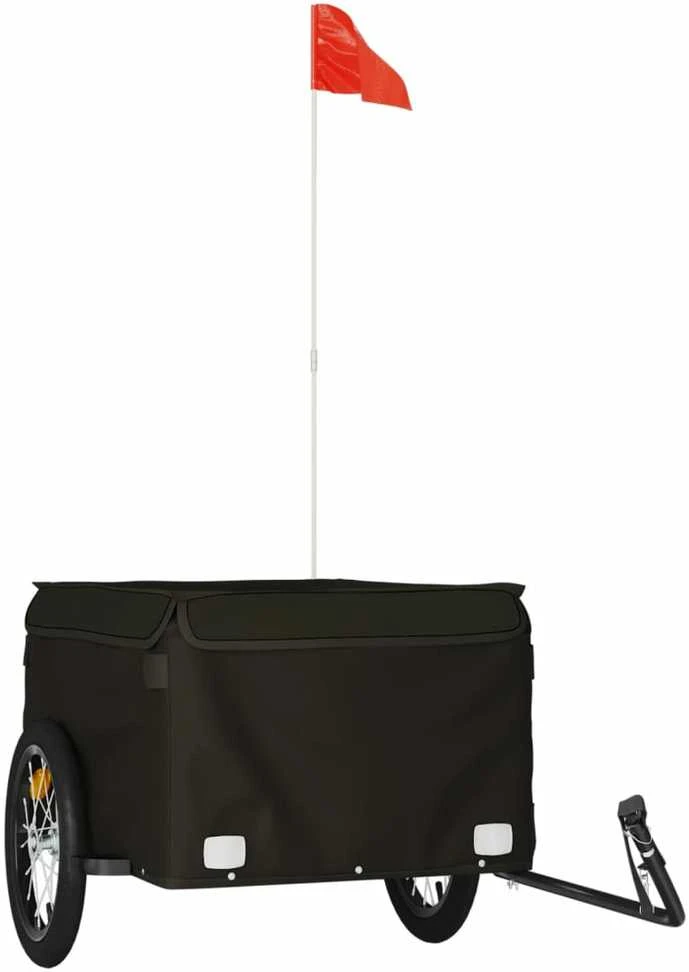 Krovininė dviračio priekaba, juodos spalvos, 45kg, geležis