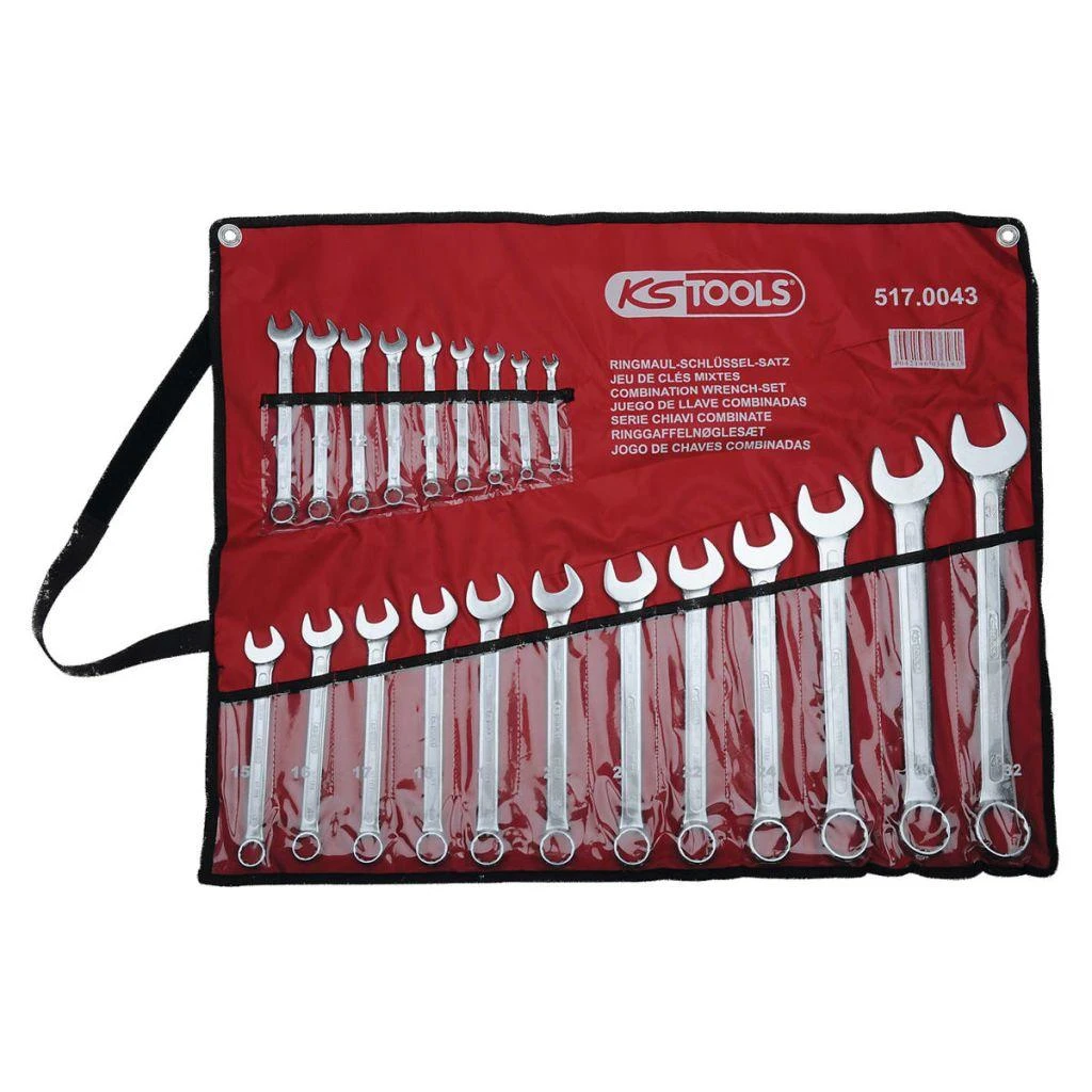 Kombinuotų raktų komplektas 6-32mm 21vnt. su dėklu, KS Tools