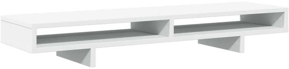 Laikiklis Monitoriaus stovas, baltas, 100x27x15cm, apdirbta mediena