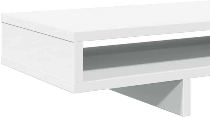 Laikiklis Monitoriaus stovas, baltas, 100x27x15cm, apdirbta mediena