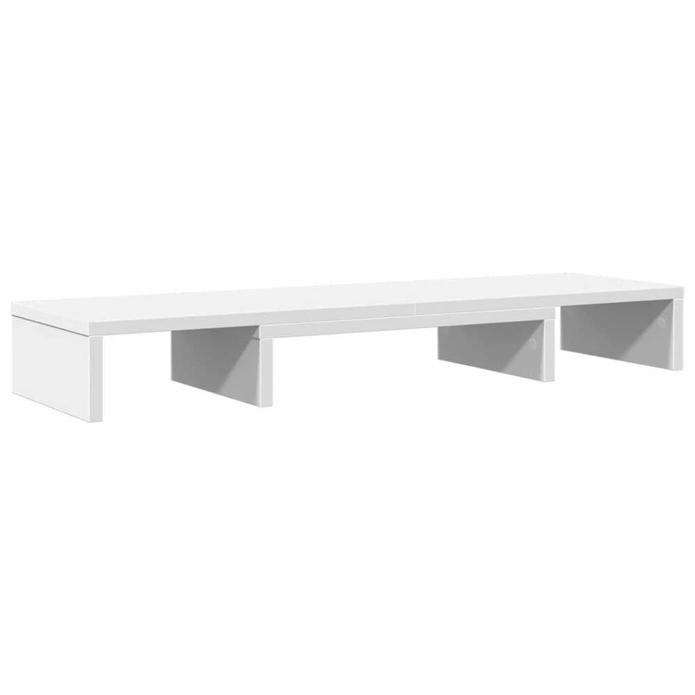 Laikiklis Monitoriaus stovas, baltas, 80x24x10,5cm, apdirbta mediena