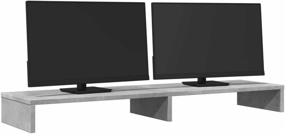 Laikiklis Monitoriaus stovas, betono, 100x27x10cm, apdirbta mediena